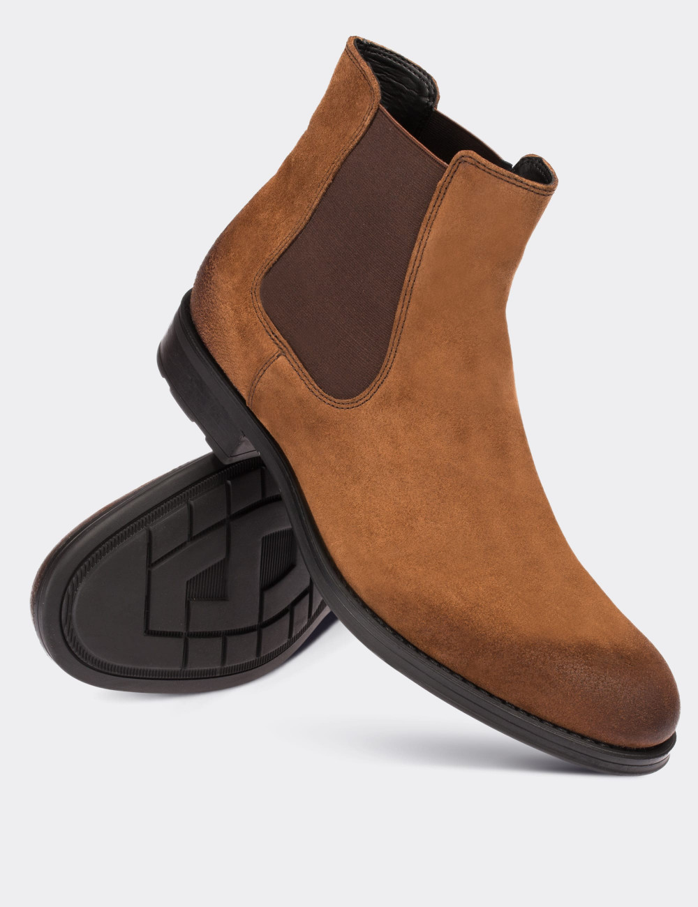 Brown Suede Leather Boots - 01620MTRNC01