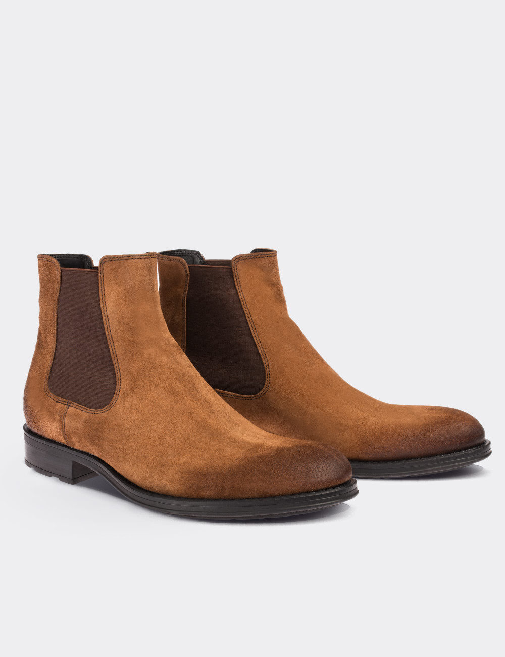 Brown Suede Leather Boots - 01620MTRNC01