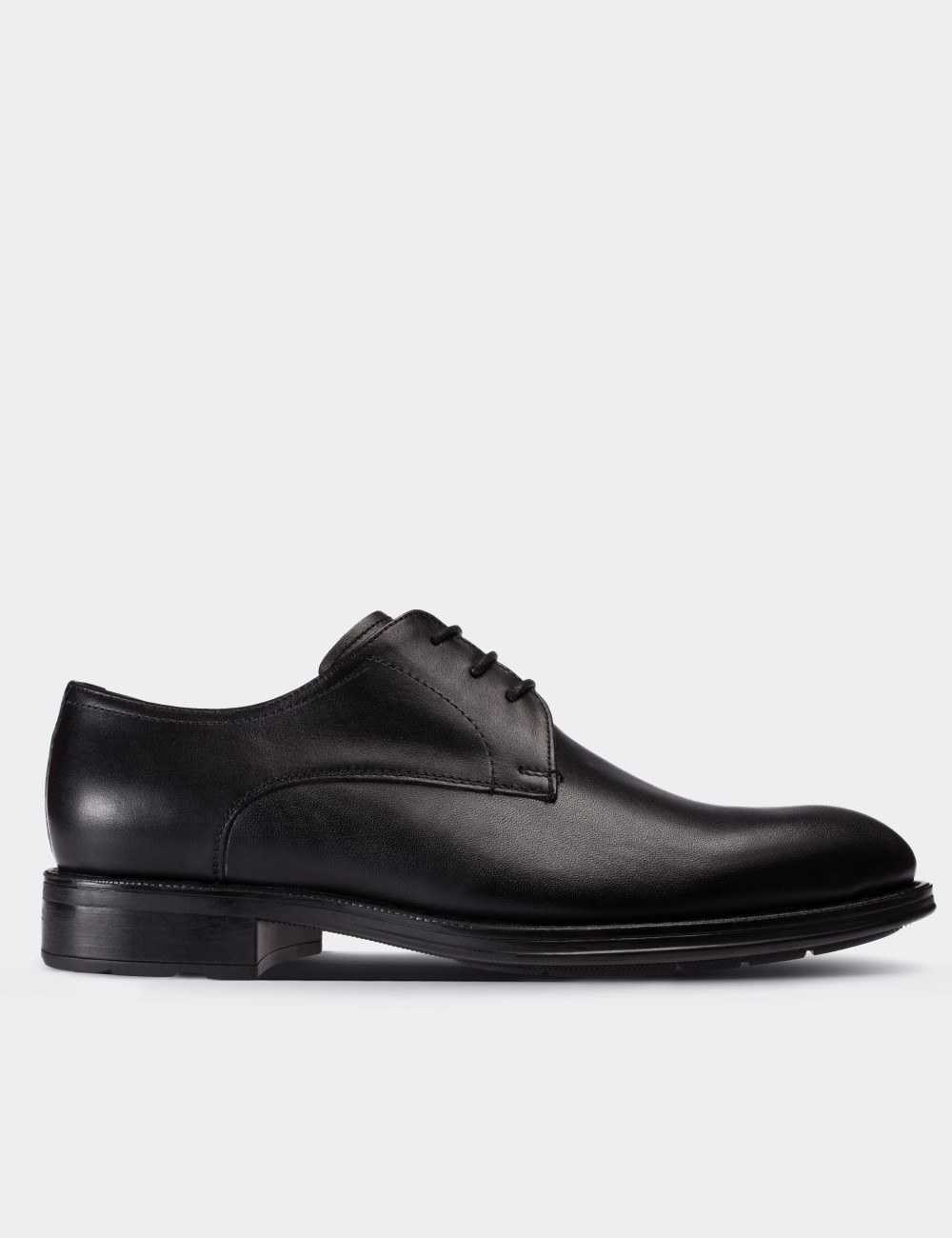 Black  Leather Classic Shoes - 00479MSYHC03