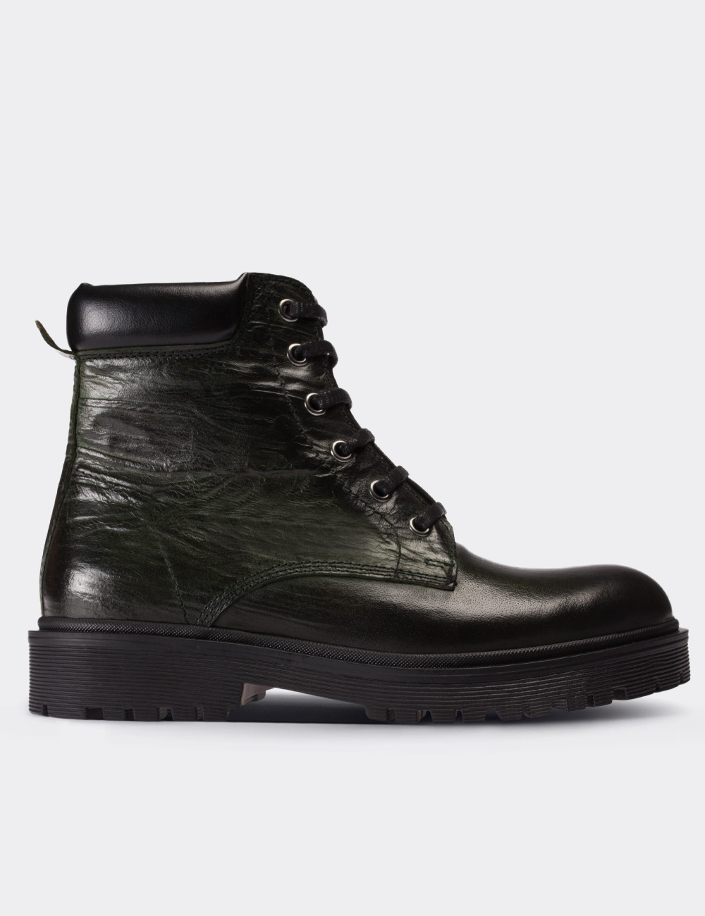 Green  Leather Boots - 01808ZYSLC01