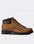 Tan Nubuck Leather Boots
