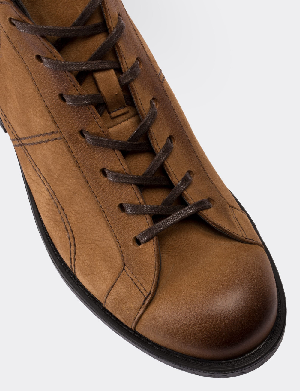 Tan Nubuck Leather Boots - 01760MTBAC01