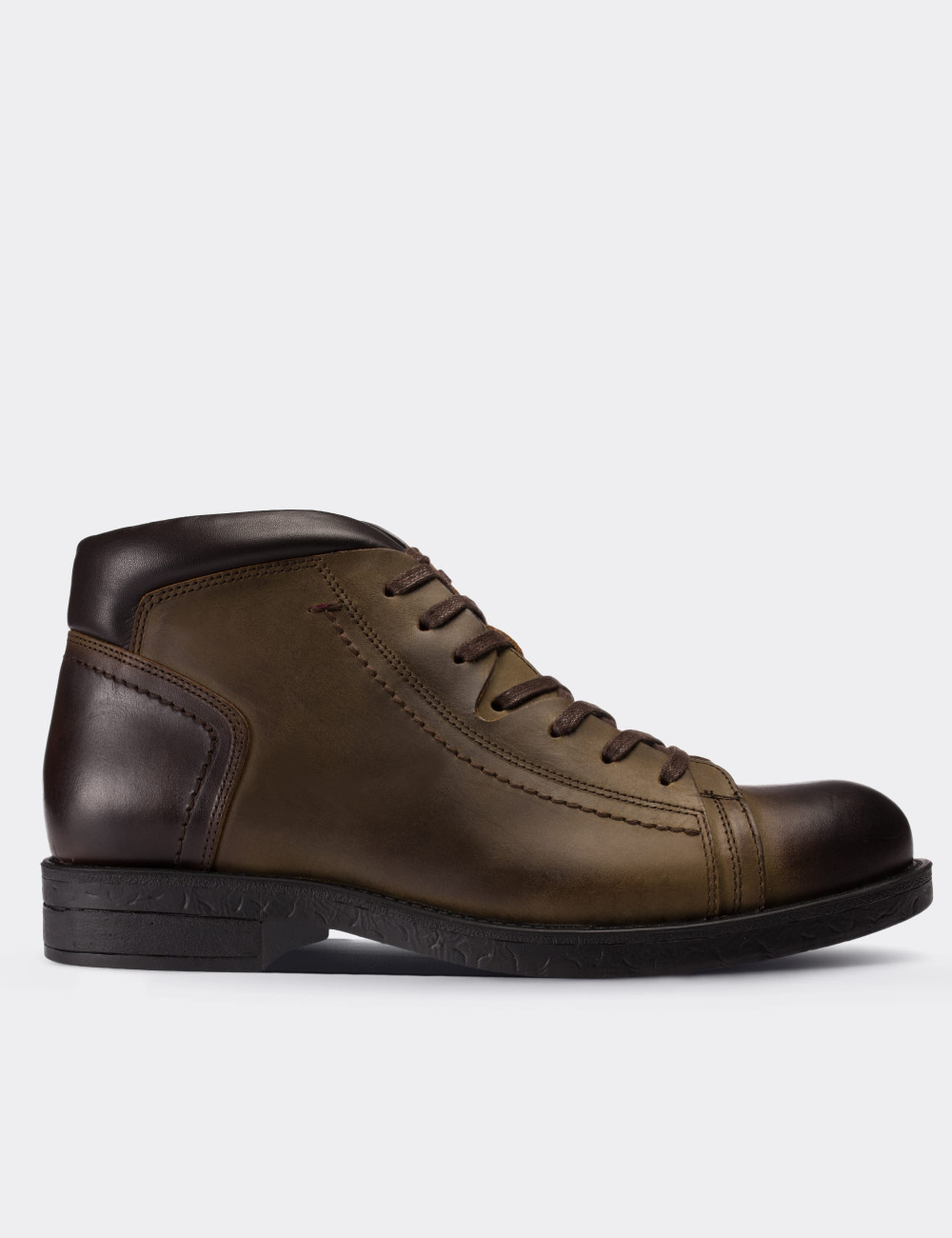Green Nubuck Leather  Boots - 01630MYSLC01