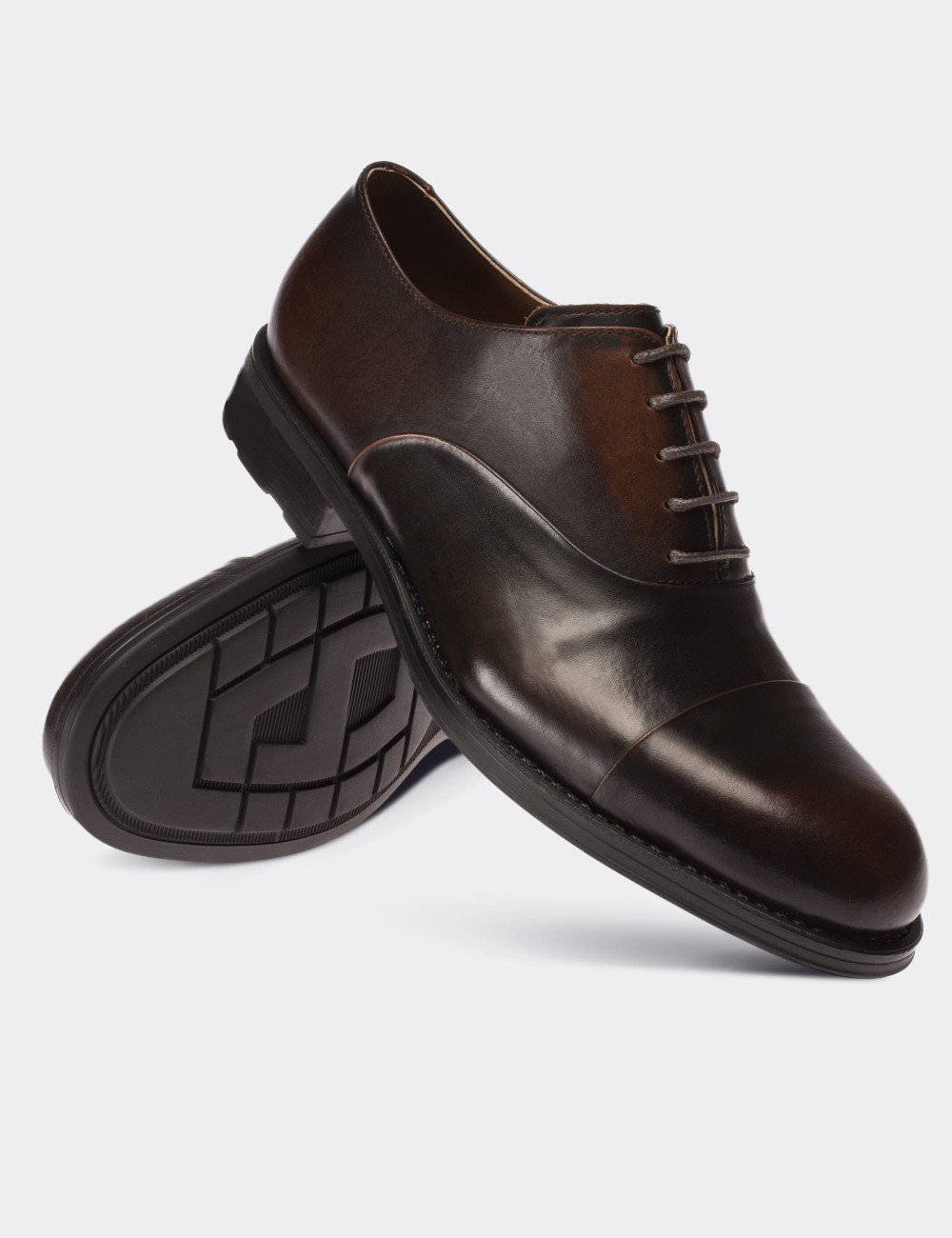 Brown  Leather Classic Shoes - 01026MKHVC02