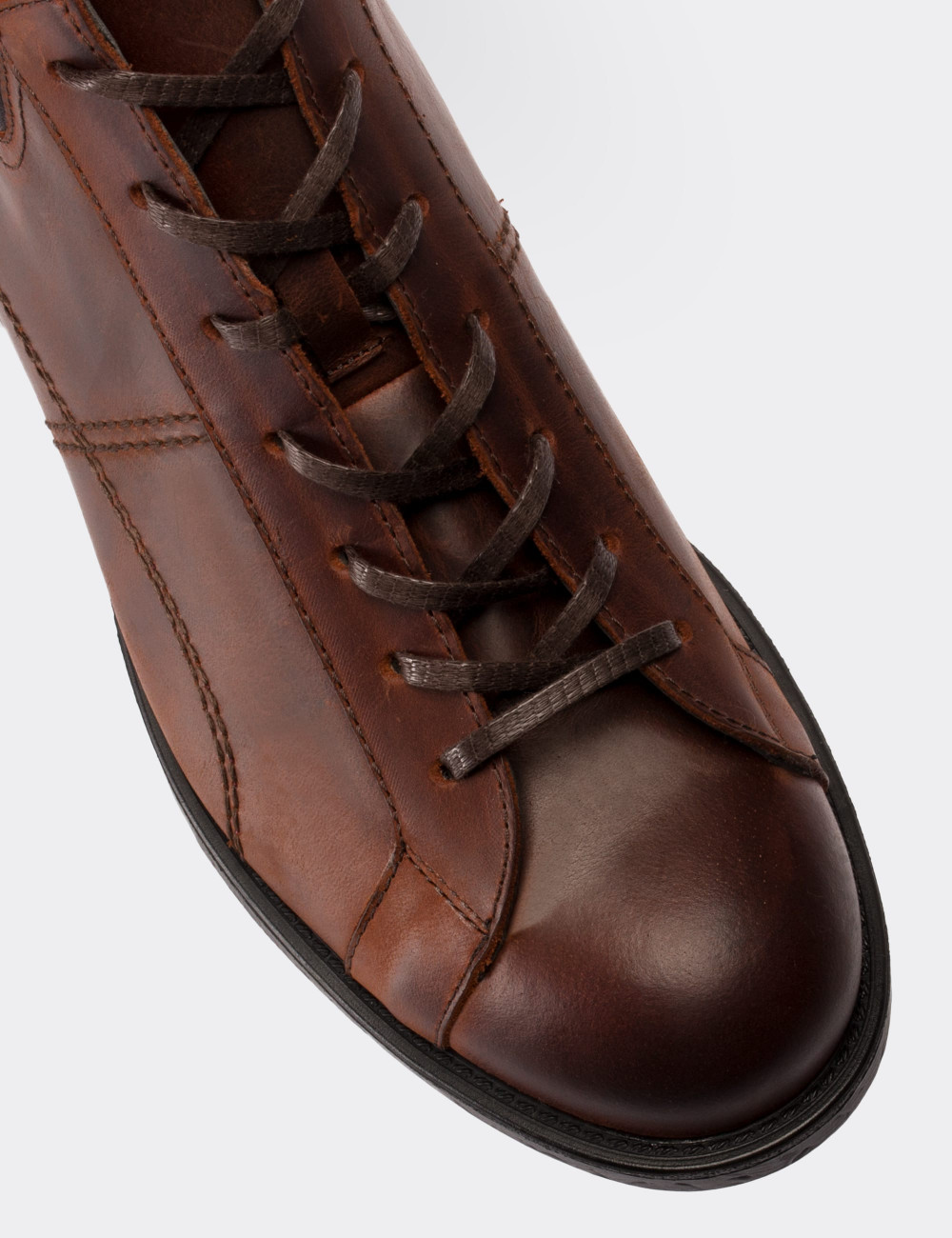 Brown  Leather Boots - 01760MKHVC03
