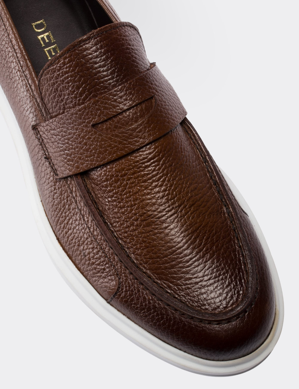 Tan  Leather Loafers - 01564MTBAP02