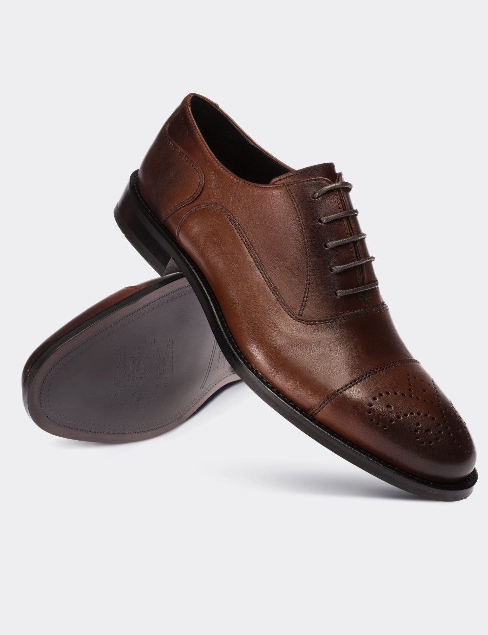 Brown  Leather Classic Shoes - 00741MKHVM01