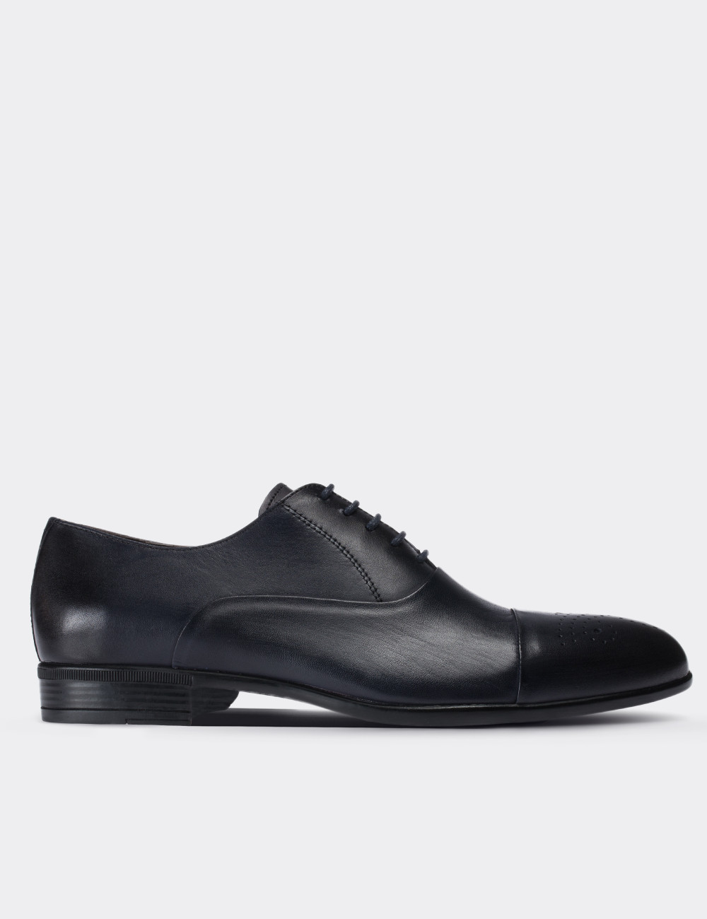Navy  Leather Classic Shoes - 01653MLCVM02