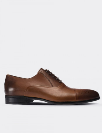 Brown  Leather Classic Shoes - 01653MKHVM02