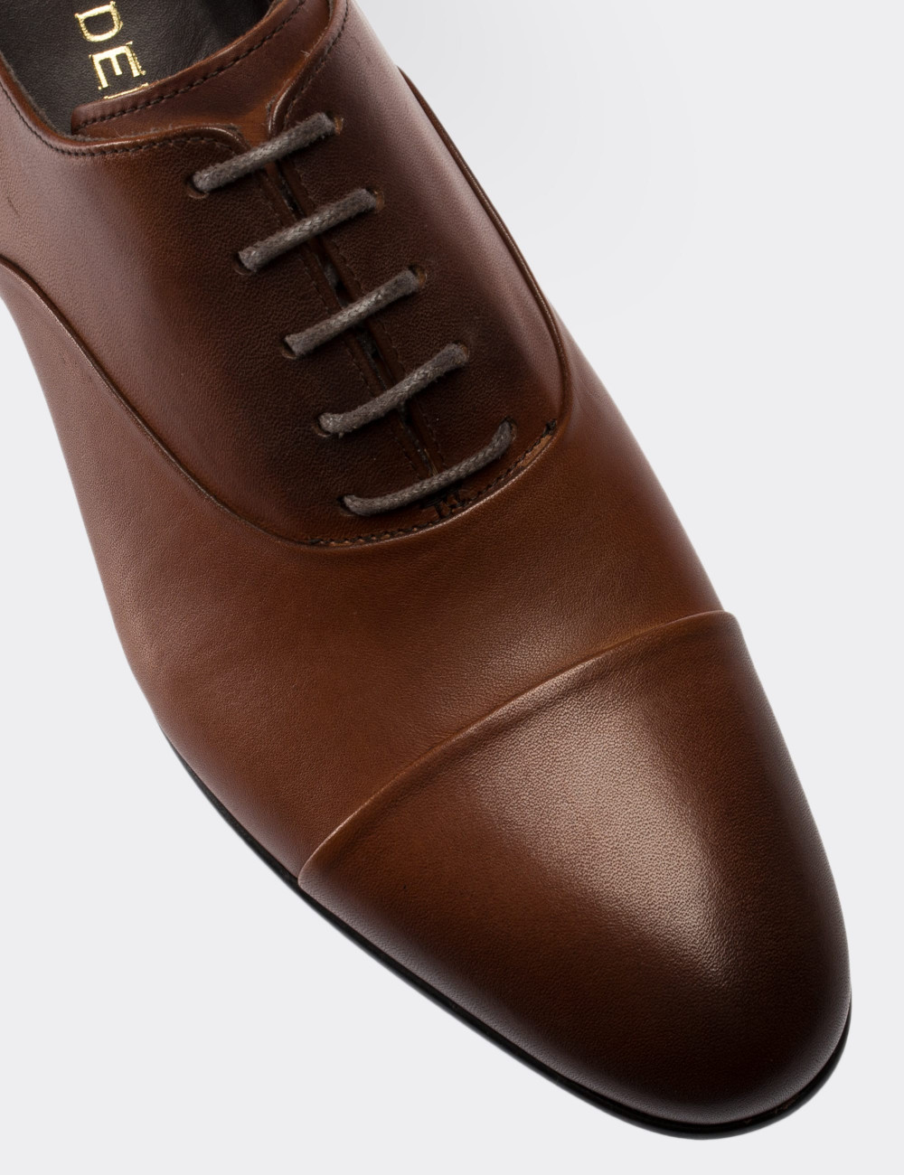 Tan  Leather Classic Shoes - 01026MTBAC02