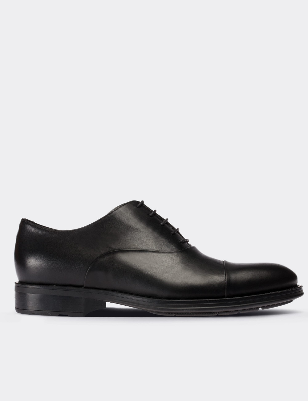 Black  Leather Classic Shoes - 01026MSYHC04