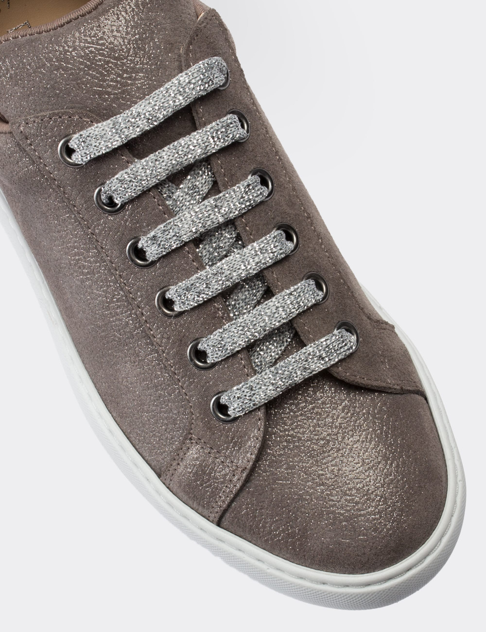 Beige Suede Leather  Sneakers - 01698ZBEJP02