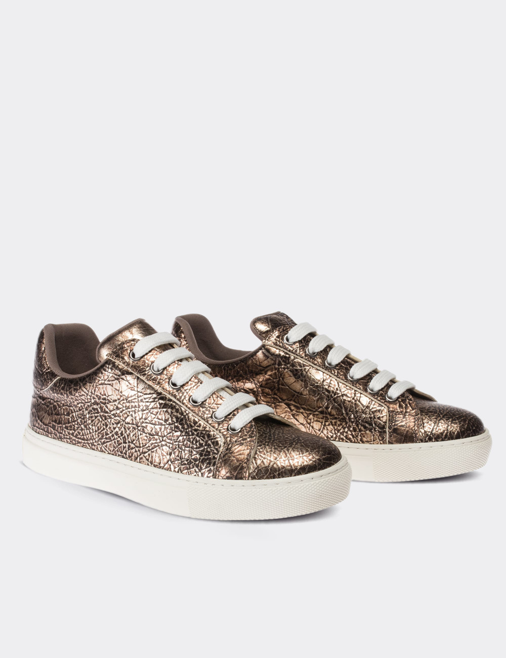 Copper  Leather  Sneakers - 01698ZBKRC01