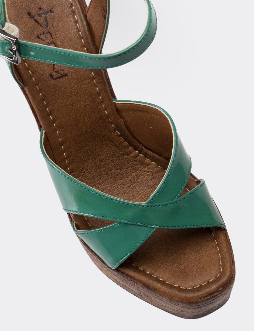 Green  Leather Sandals - 02051ZYSLC01