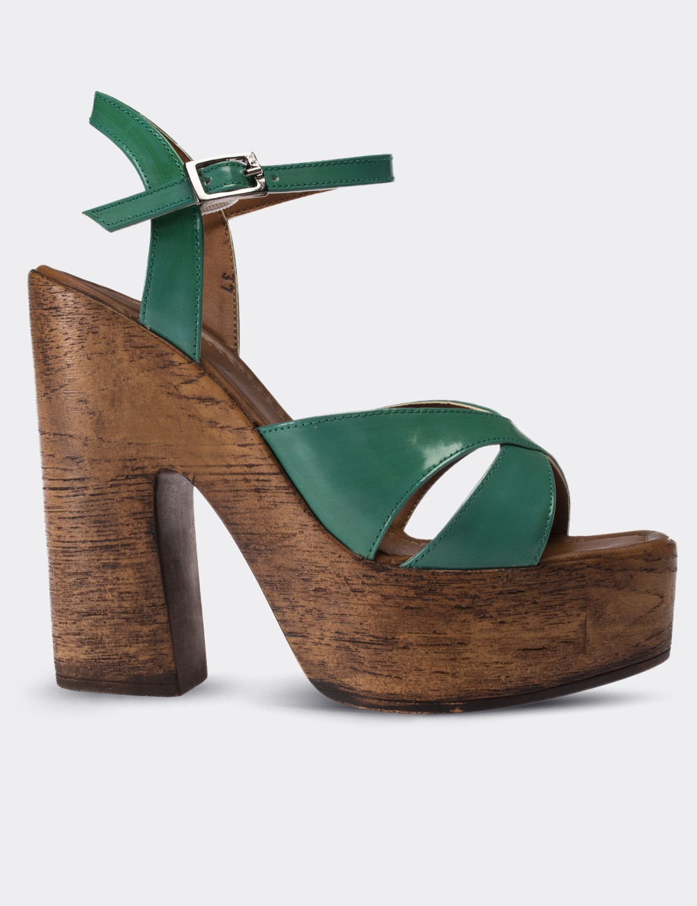 Green  Leather Sandals - 02051ZYSLC01