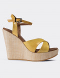 Yellow  Leather  Sandals