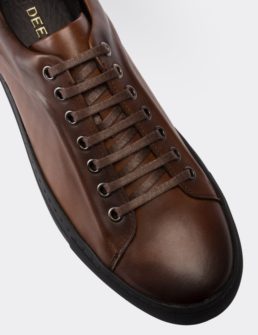 Brown  Leather Sneakers - 01669MKHVC03
