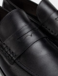 Black  Leather Loafers
