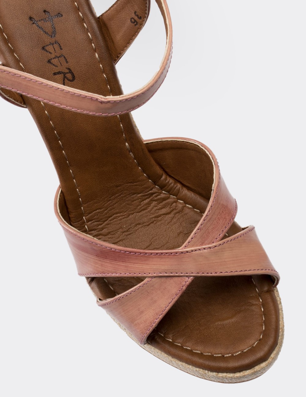 Lilac  Leather Sandals - 02051ZLLAC01