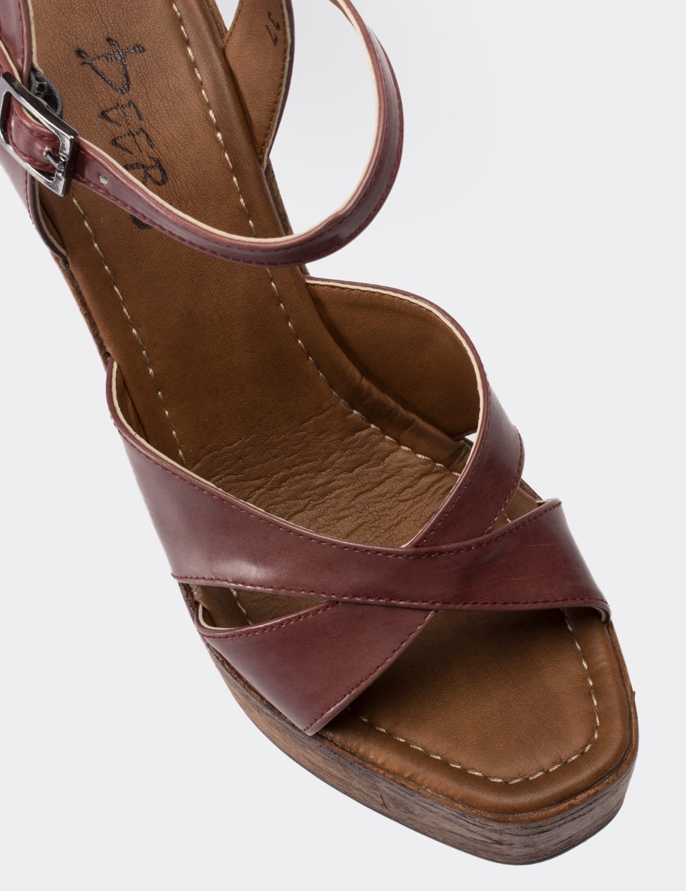 Lilac  Leather Sandals - 02051ZLLAC02