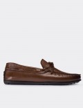 Tan  Leather Driving Shoes