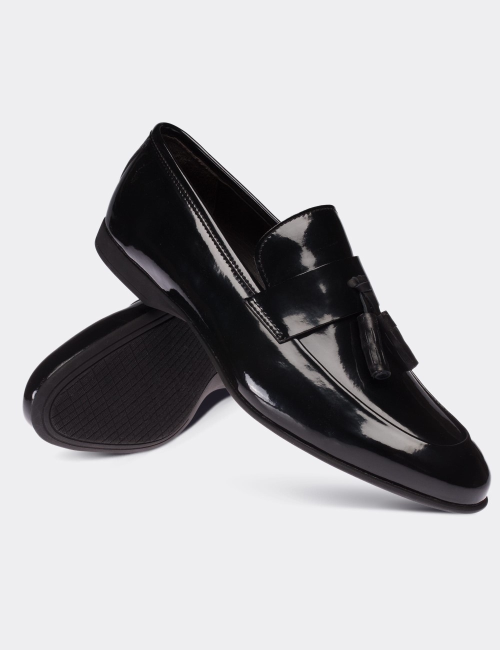 Black Patent Loafers - 01523MSYHC04