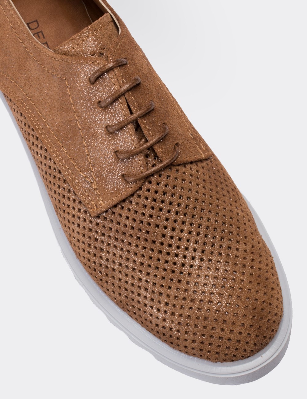 Tan  Leather Lace-up Shoes - 01430ZTBAP01