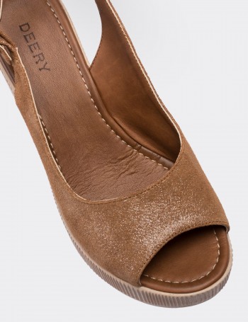 Tan  Leather  Sandals - 02127ZTBAP01