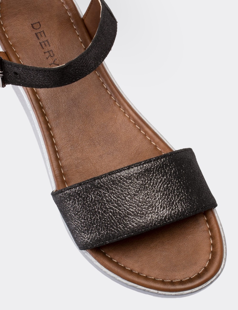 Black  Leather Sandals - 02120ZSYHC02