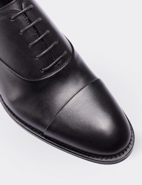 Black  Leather Classic Shoes