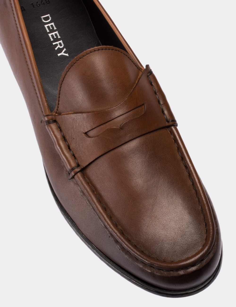 Tan  Leather Loafers - 01648MTBAC02