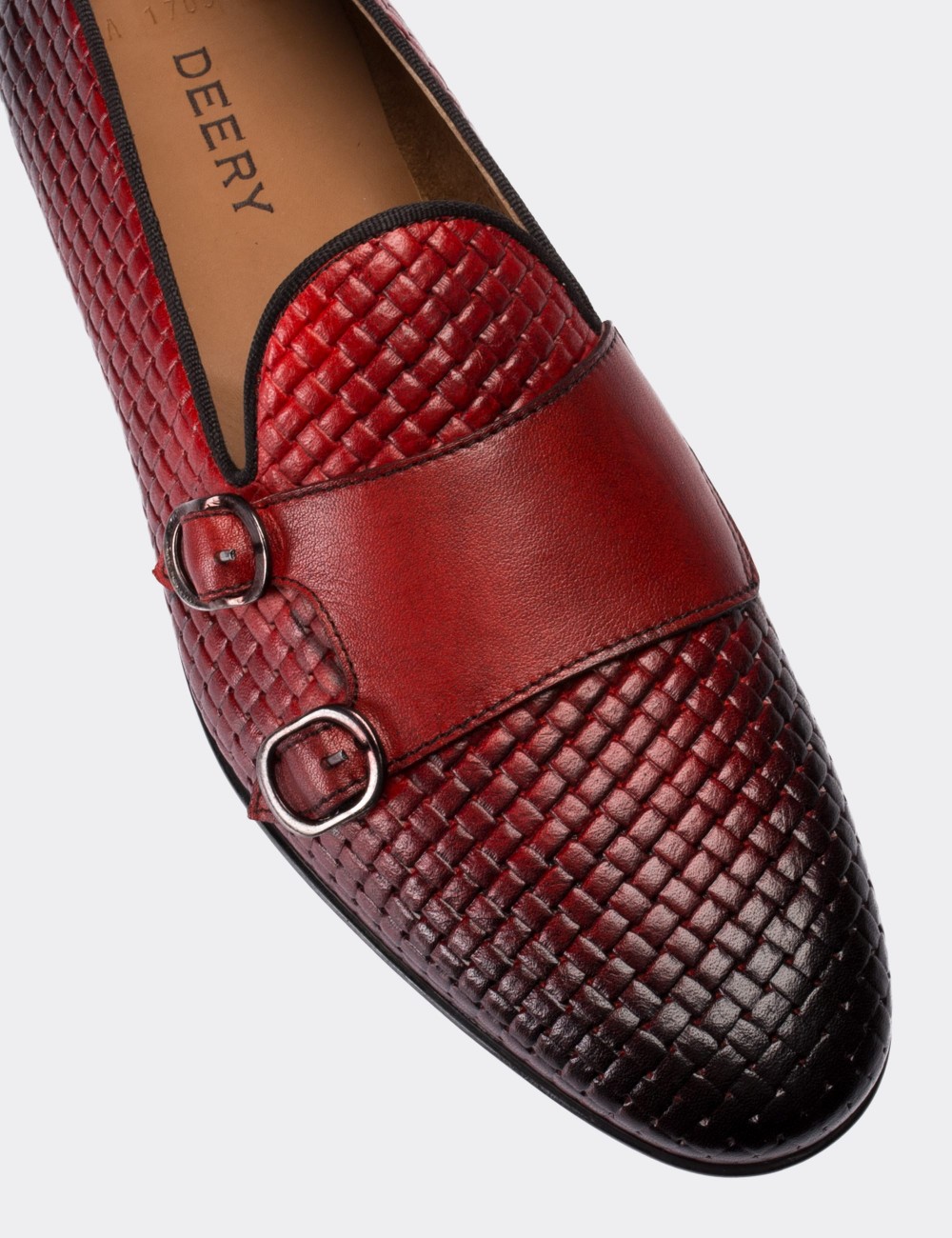 Red  Leather Loafers - 01705MKRMC01