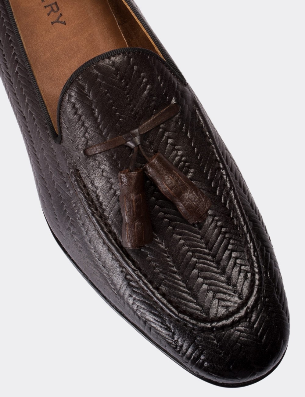 Brown  Leather Loafers - 01701MKHVC04
