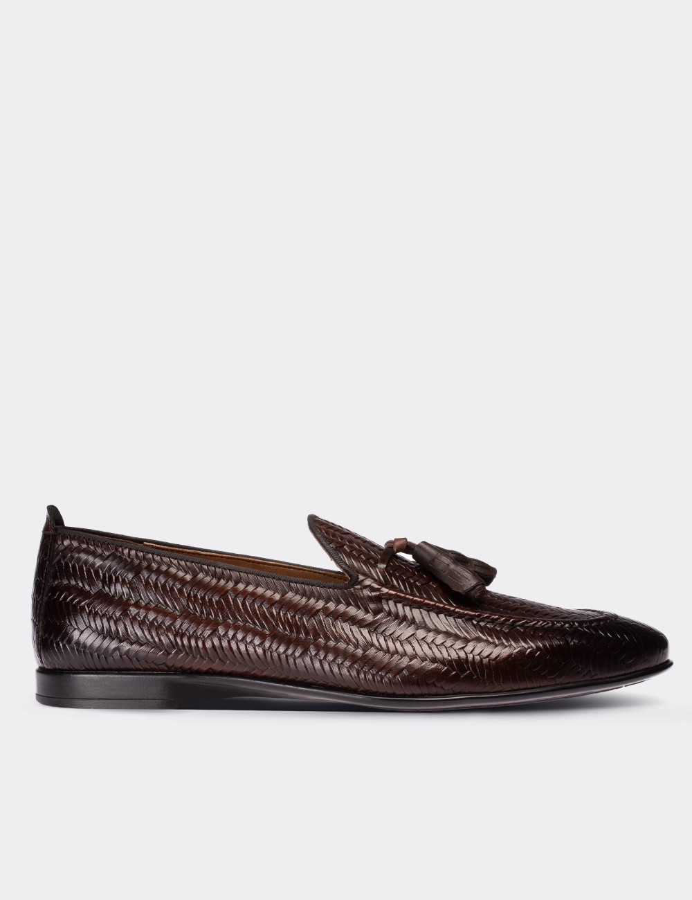 Brown  Leather Loafers - 01701MKHVC05