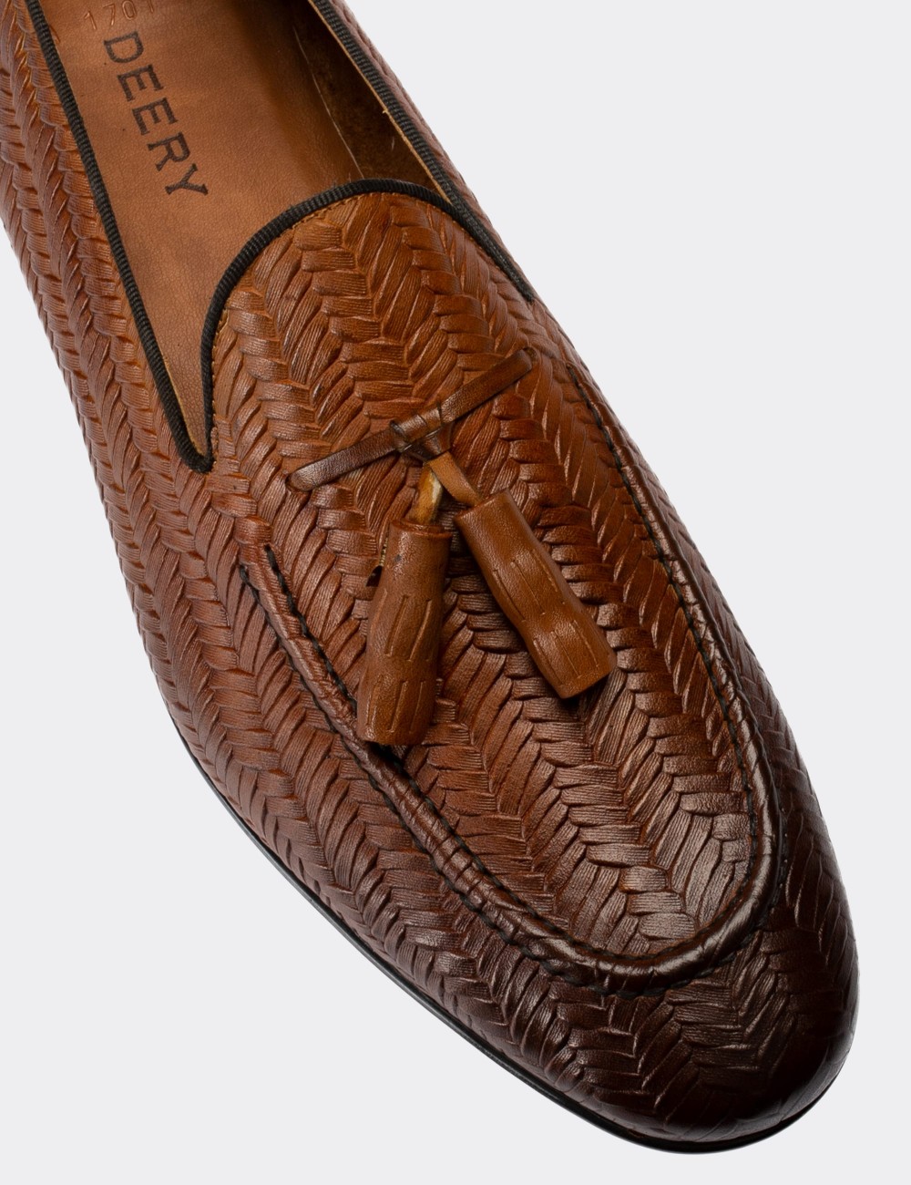 Tan  Leather Loafers - 01701MTBAC02
