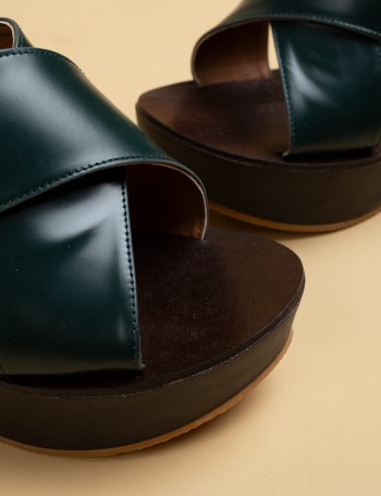 Green  Leather Sandals - 02050ZYSLC02