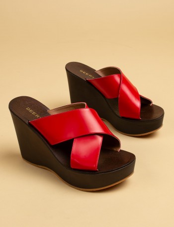 Red  Leather  Sandals - 02050ZKRMC02