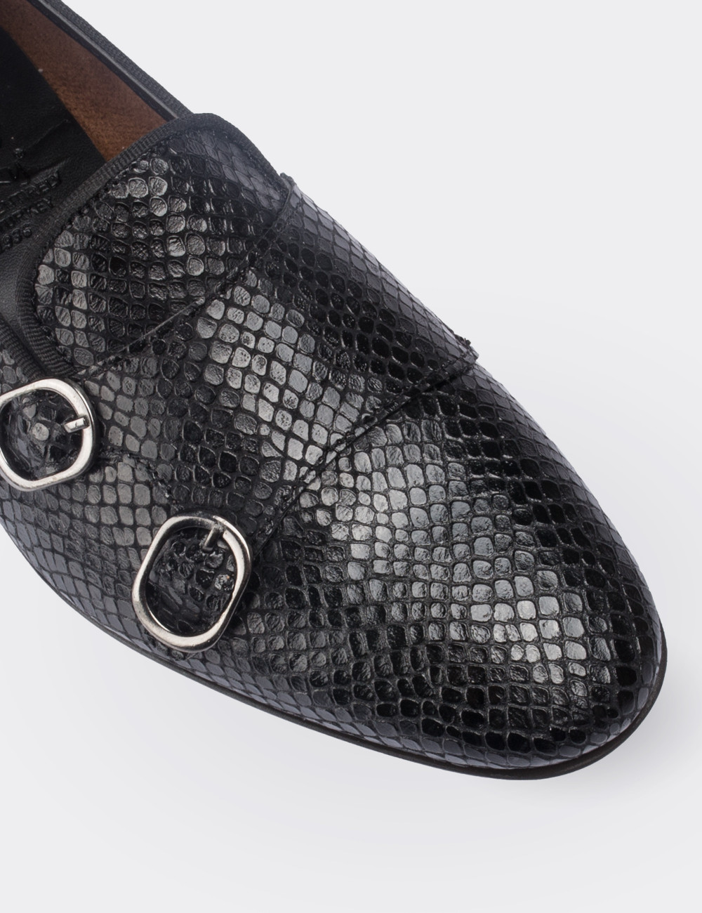 Black  Leather Loafers - 01611ZSYHM01