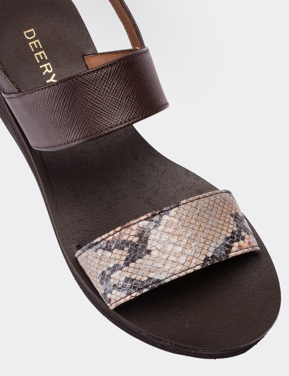Beige  Leather  Sandals - 02120ZBEJC02