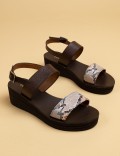 Beige  Leather  Sandals