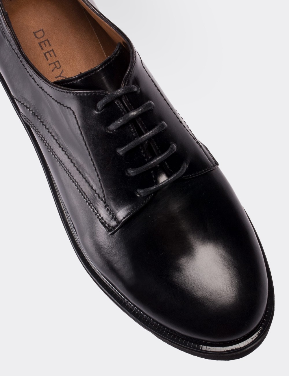 Black  Leather Lace-up Oxford Shoes - 01430ZSYHE08
