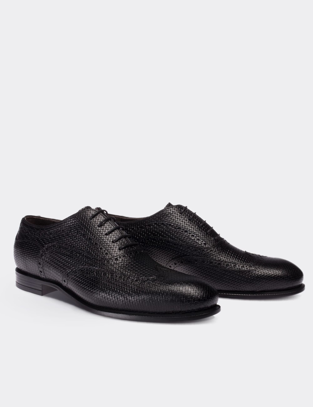 Black  Leather Classic Shoes - 01511MSYHC01
