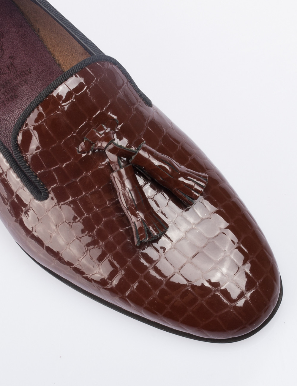 Brown Patent Leather Loafers - 01613ZKHVM01