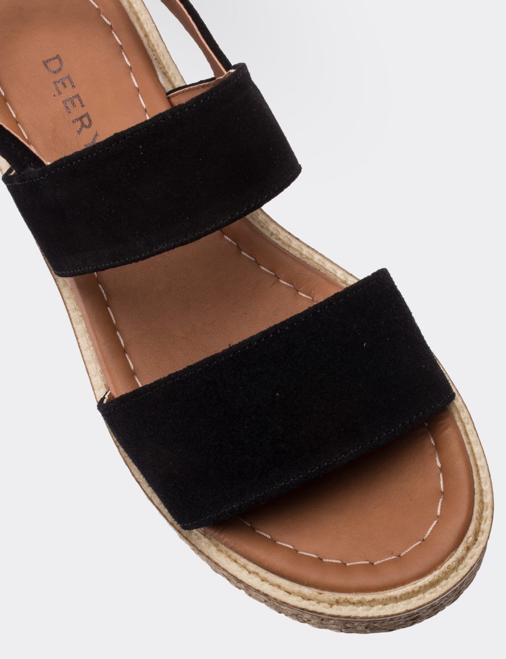 Black Suede Leather  Sandals - B0405ZSYHP01