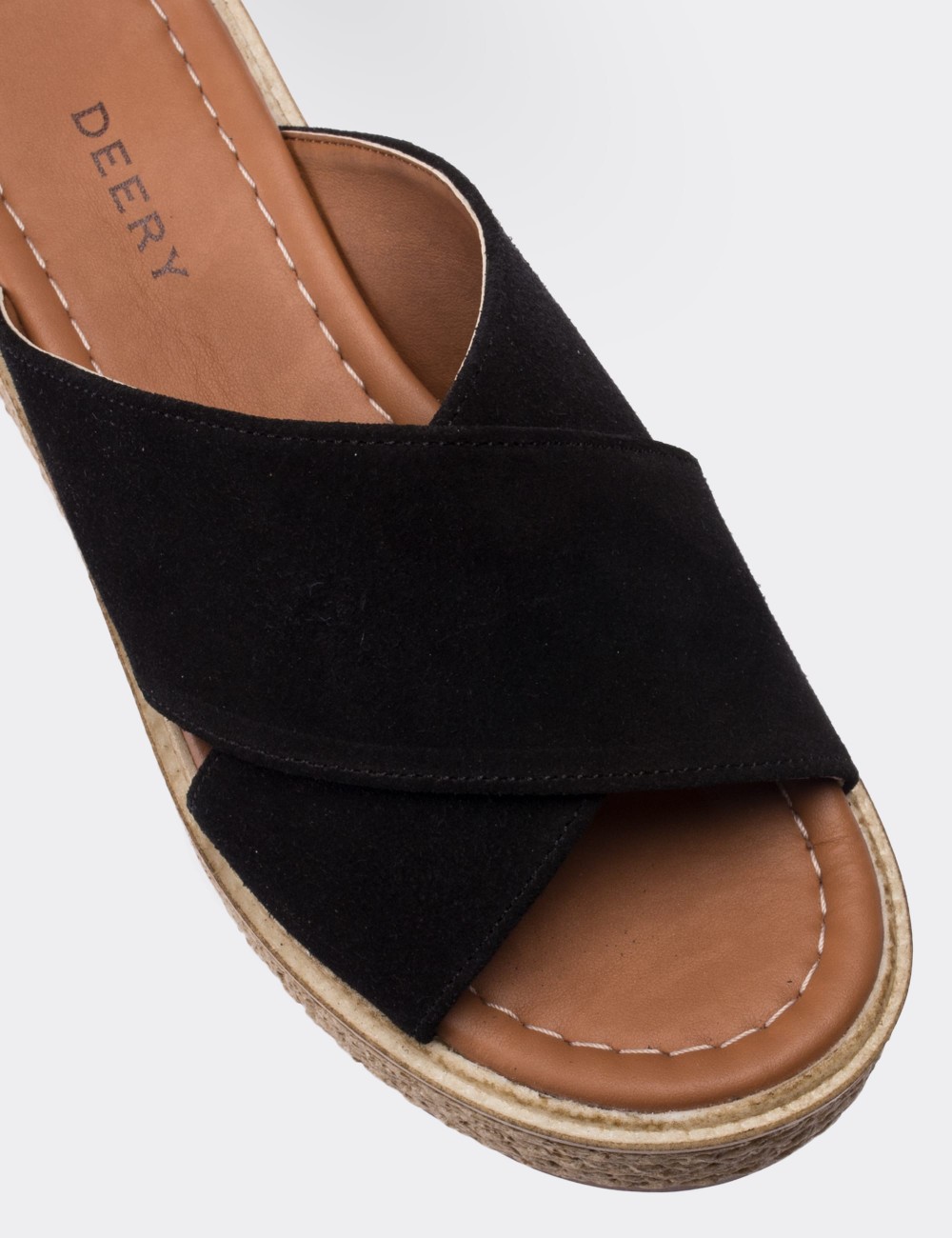 Black Suede Leather  Sandals - B0402ZSYHP01