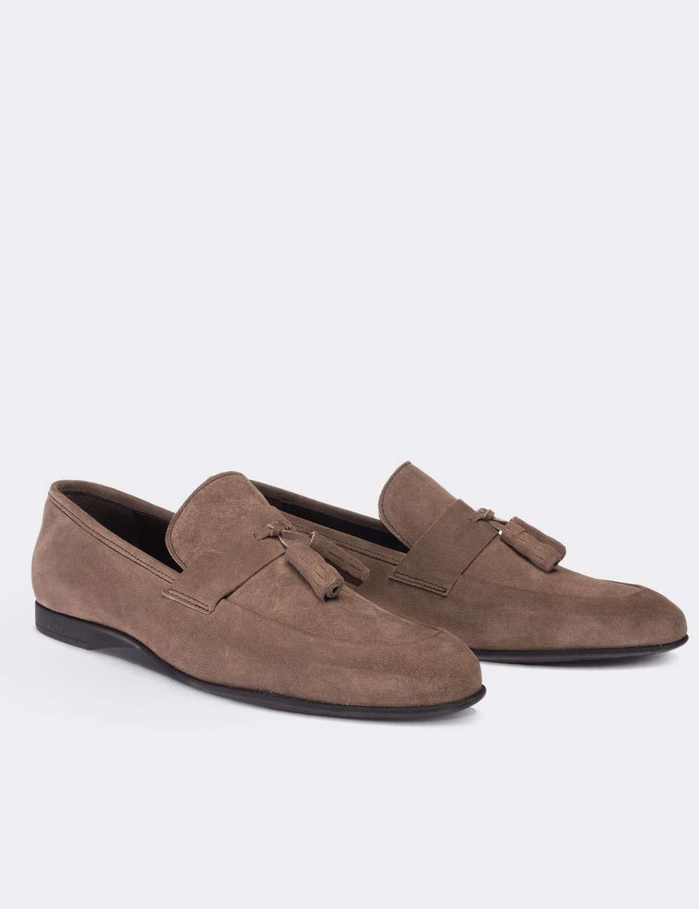 Sandstone Suede Leather Loafers - 01523MVZNC01