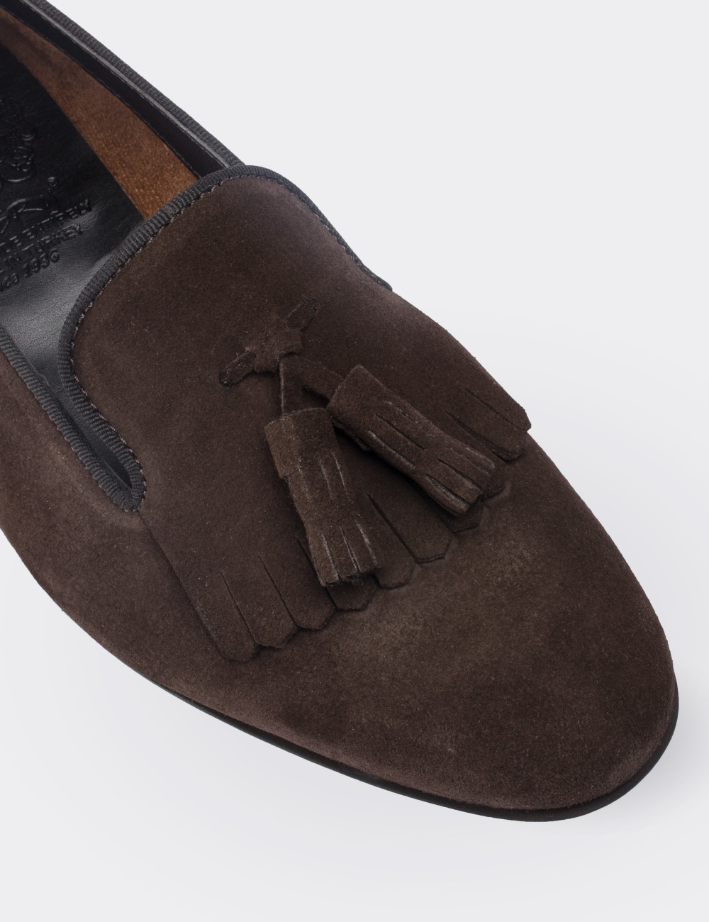 Brown Suede Leather Loafers - 01612ZKHVM01
