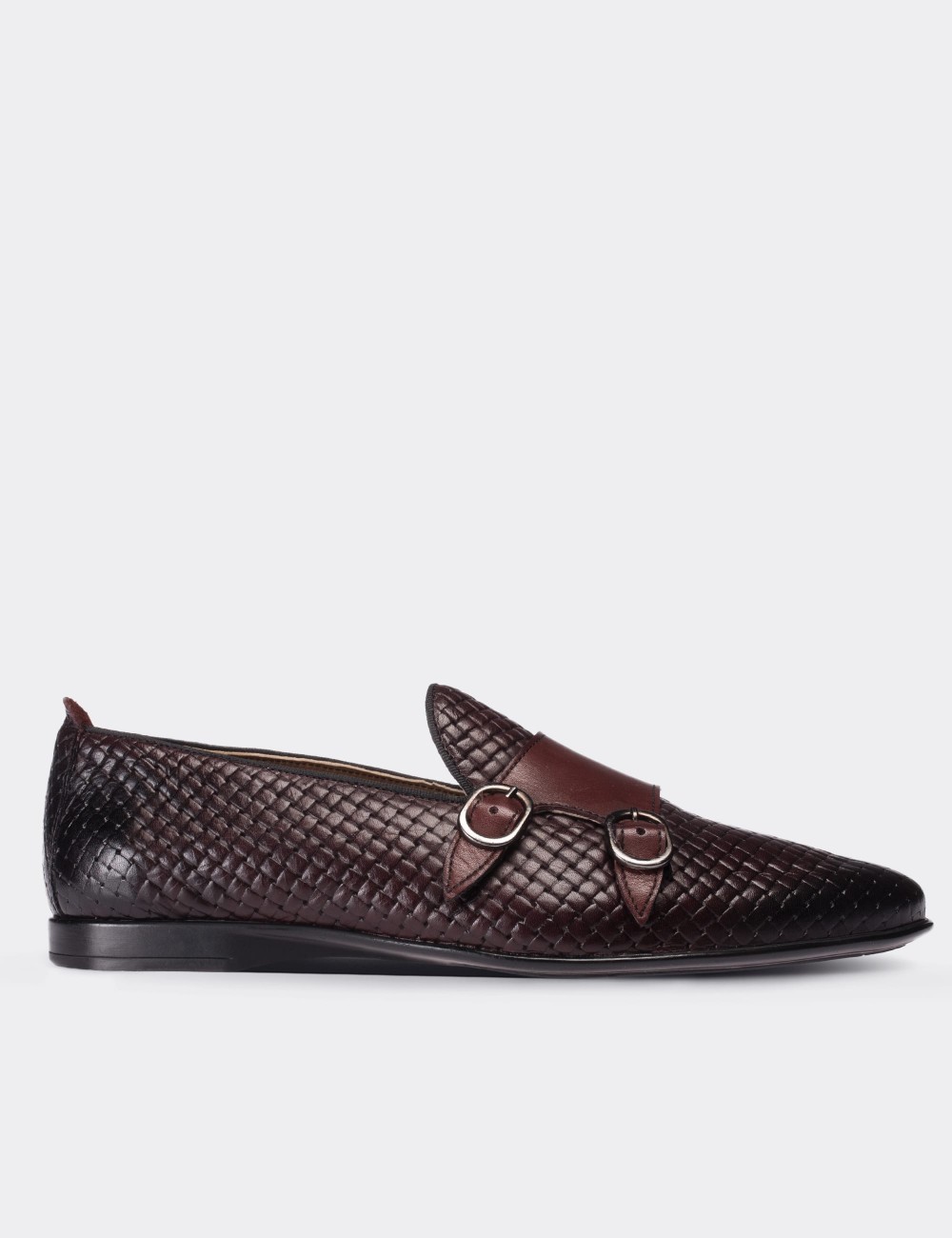 Burgundy  Leather Loafers - 01705MBRDC03