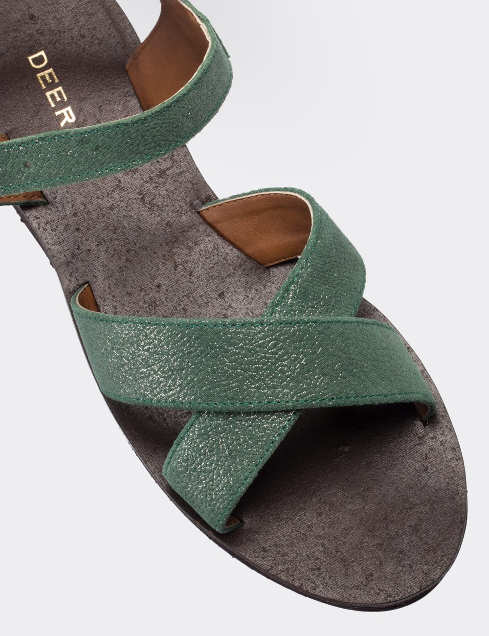 Green  Leather Sandals - 02124ZYSLC01