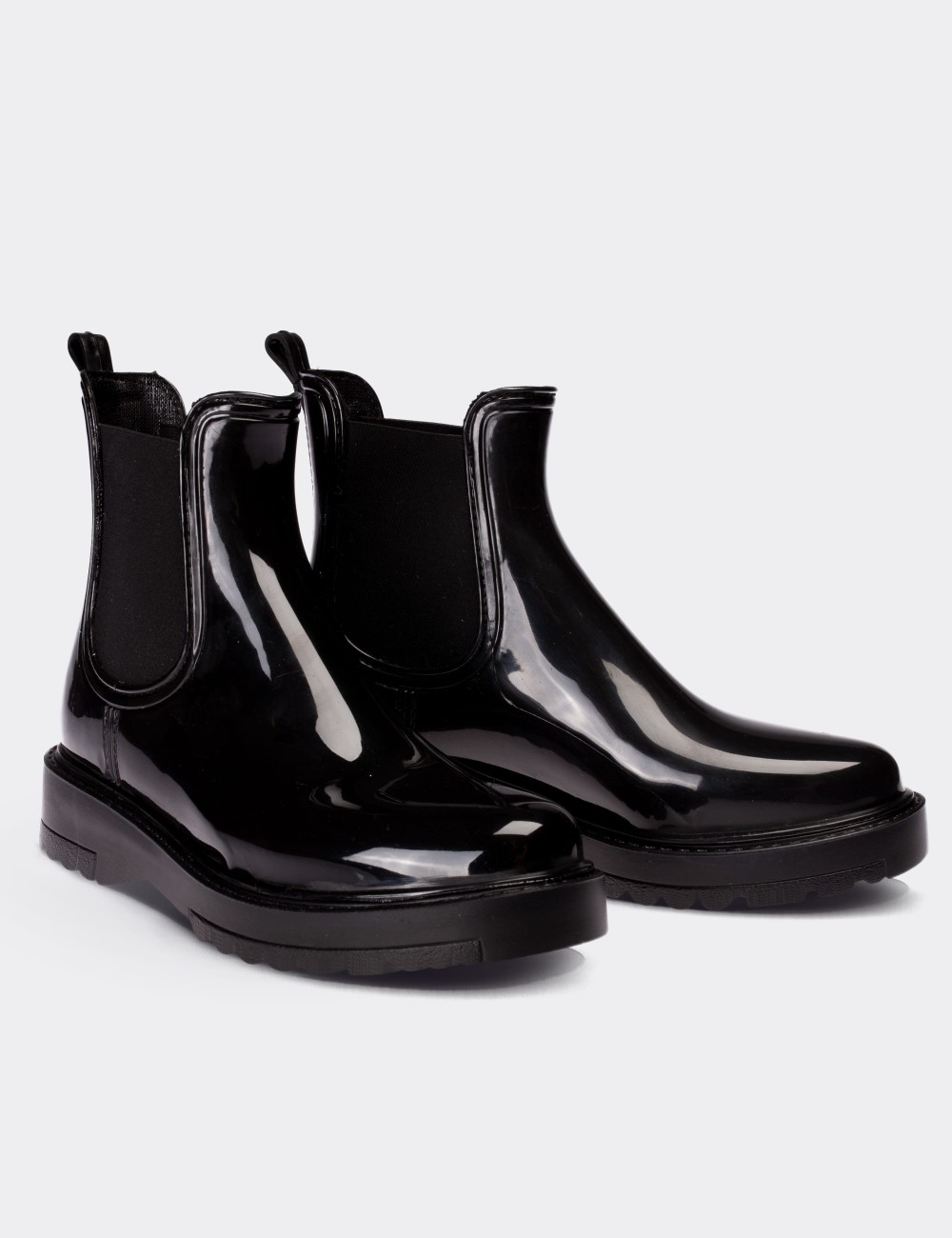 Black Chelsea Rain Boots - 30554ZSYHT02